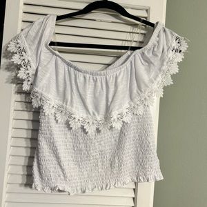White crop top
